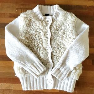 Baby Gap Faux Fur Buttoned Sweater. Size 4T